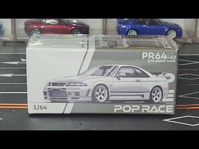 Cars toys for boys Unboxing Pop Race PR64-52 Nissan GTR R33