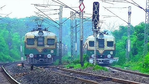 Two high Speedy EMU local Train Crossing on Curve Near Chuchura Station || IR