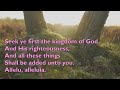 Seek ye first the kingdom of god 3vv with lyrics for congregations