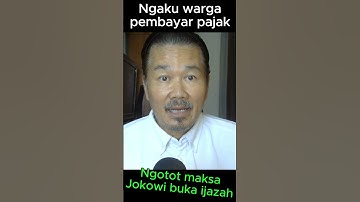 Force Jokowi to open his diploma