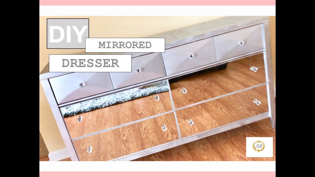 DIY MIRRORED DRESSER AFFORDABLE Makeover YouTube