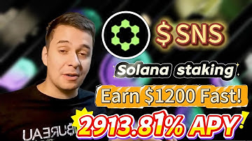 Earn More Crypto: Staking SNS Token in Solana Name Service – 2913.81% APY Potential