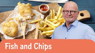 Fish and Chips: Britischen Backfisch mit Erbsen & Pommes selber machen 🐟🍟 | REWE Deine Küche