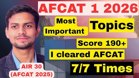 Sure Shot Topics !! Clear AFCAT in 1st Attempt | Selective Study for AFCAT | #afcat 