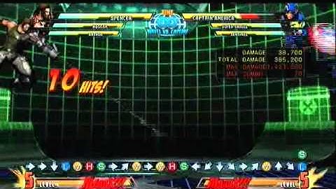 MvC3 - Spencer - Improved Midscreen Combo