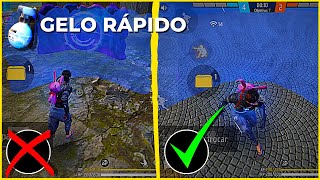 APRENDA A USAR O GELO DA MANEIRA CERTA ❄️✅ GELO RÁPIDO,AGACHADO E COLADO NO FREE FIRE MOBILE !!!