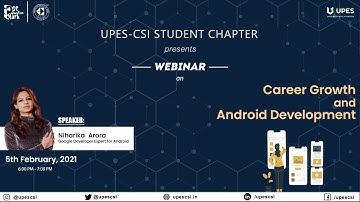 ANDROID WEBINAR by NIHARIKA ARORA | CSI Hackathon 5.0 | Workshop