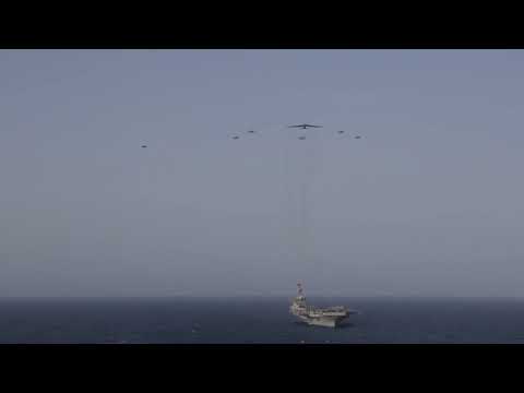 USS Abraham Lincoln Strike Group Joint Operations with  20th Expeditionary Bomb Squadron