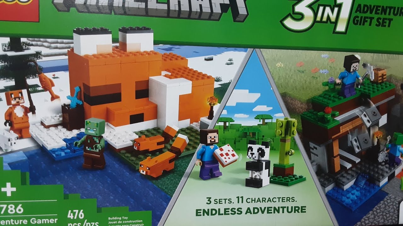 Let's build: Lego Minecraft Steve and Panda bear