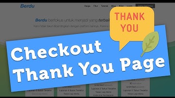 Halaman Terima Kasih pada Checkout - Berdu.id