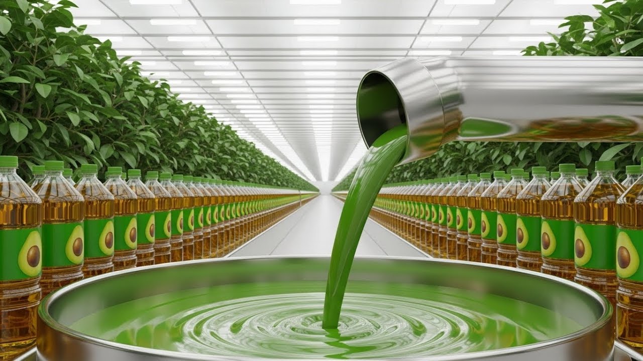 Inside the Avocado Oil Factory | From Farm to Bottle (Full Process)