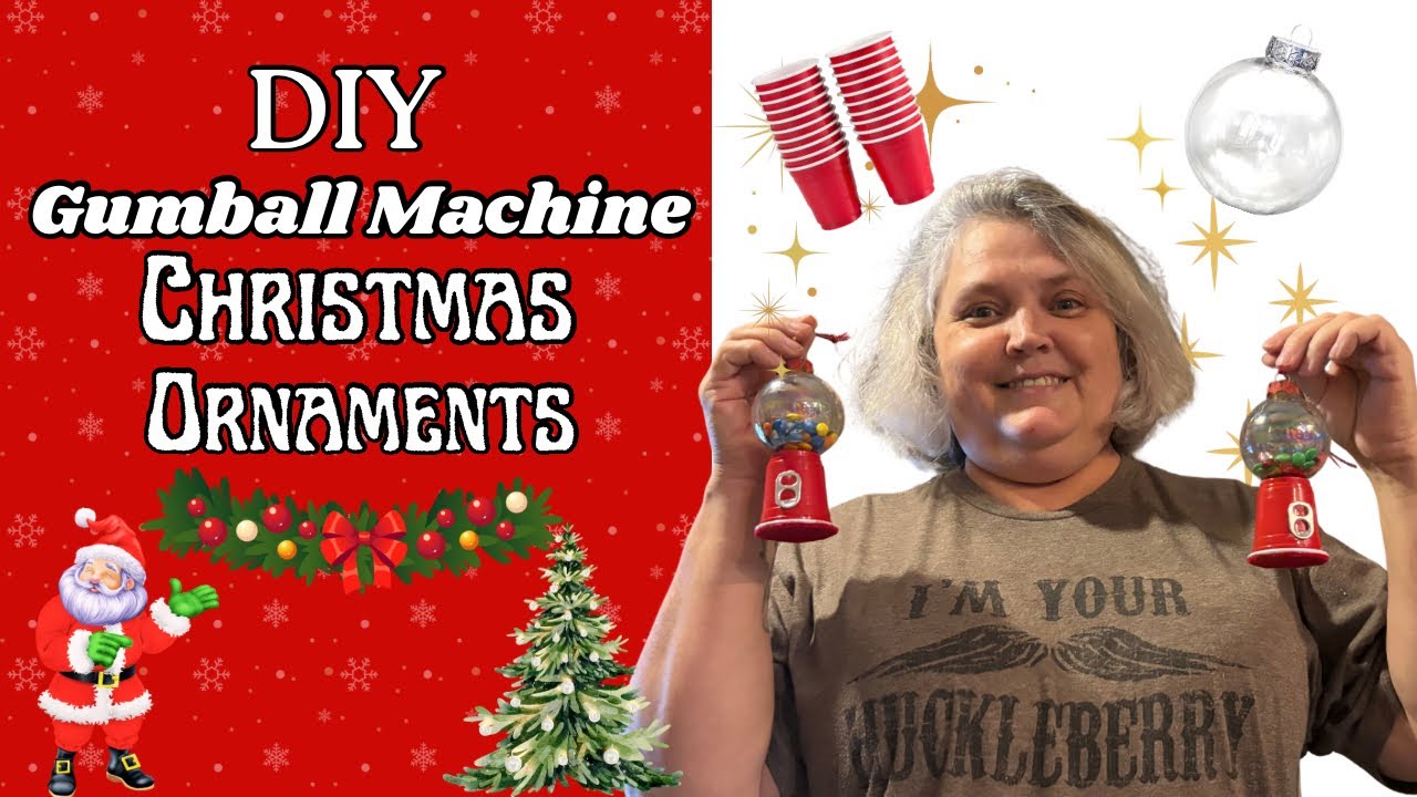 Easy and Affordable DIY Gum ball Christmas Ornaments!!