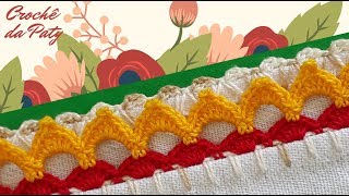 Bico de Crochê #182 Fácil para Iniciantes Puntillas a Crochet Border