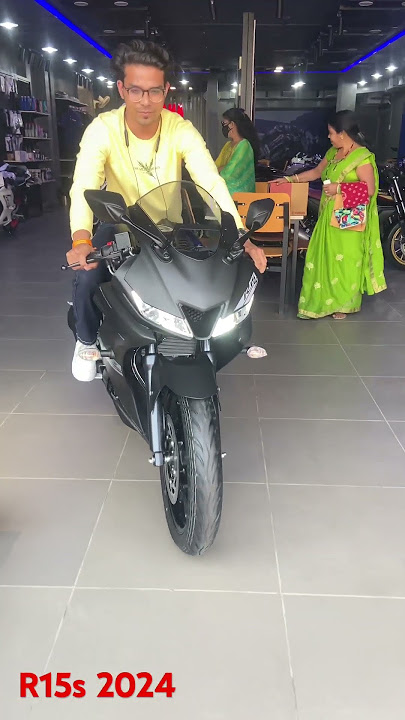 Taking delivery of R15 v3 s 2024 #r15v3 #r15s2024 #bike #trending #yputubeshorts