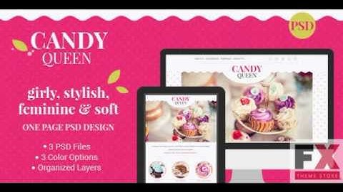 Preview Candy Queen - Beautiful Clean One Page Portfolio TFo