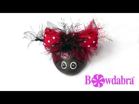 DIY super easy Adorable Lady bug Pet rock and hair bow !!