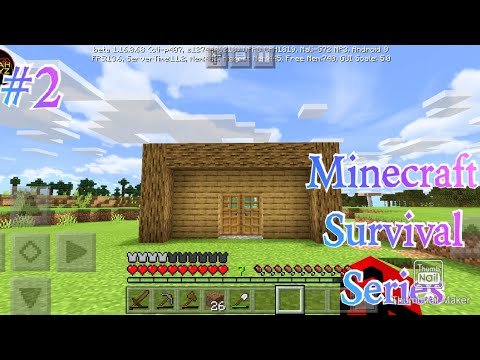 Minecraft Survival Series episode 2 building my first house - YouTube