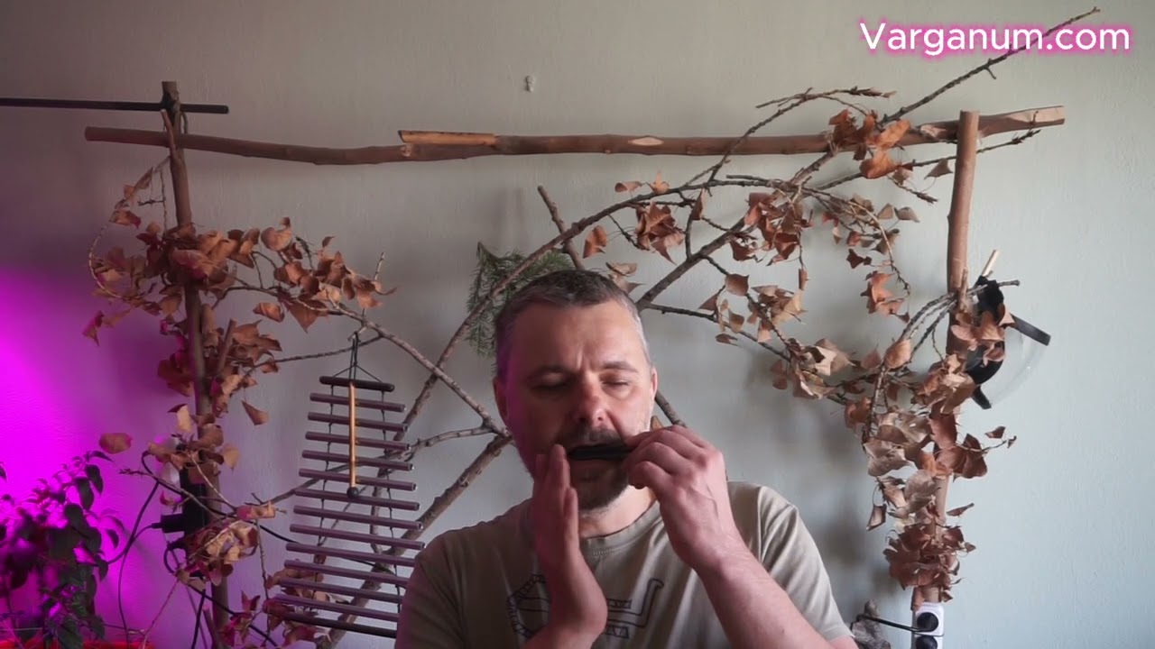 Tatar jaw harp (kubyz) Big, black - Key D#2,  Slow composition.