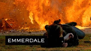 Emmerdale - Paul is Trapped in the Barn Explosion!