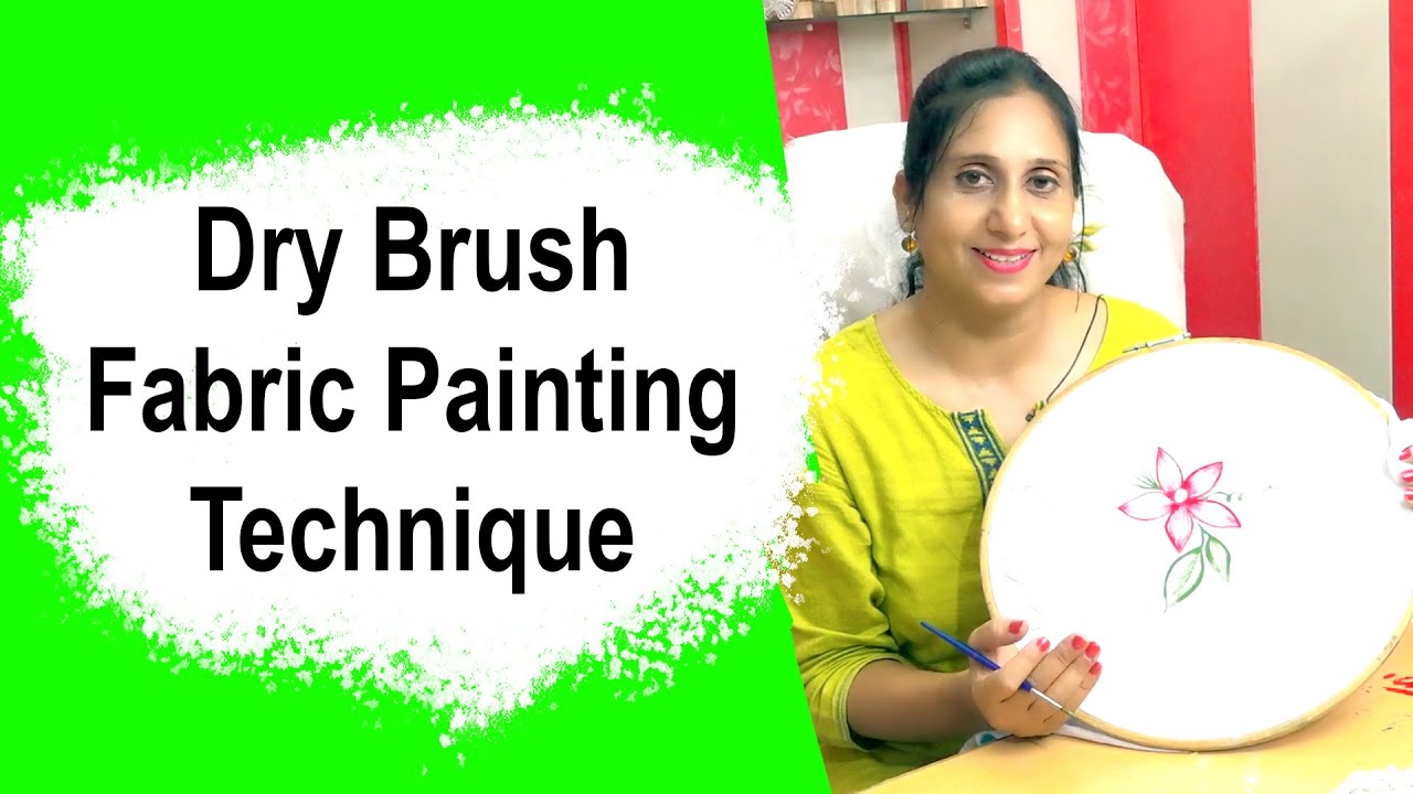 Dry brush technique acrylic painting - fabric painting tutorial for ...