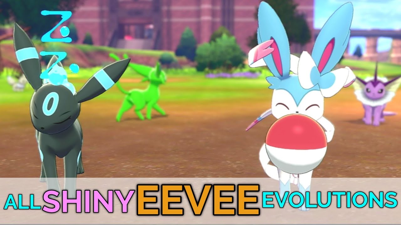 All Shiny Eevee Evolutions Youtube