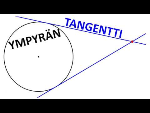 Video: Missä kohdassa tangentti on kohtisuorassa säteeseen nähden?