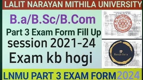 Lnmu Part 3 Exam Form Fillup Date 2021-24 1 Lnmu Part 3 Exam Date 2021-24 | lnmu 21-24 exam date