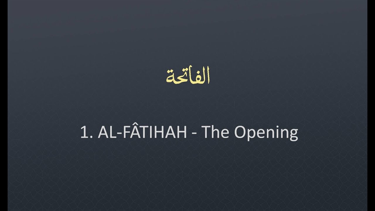 Listen to 001 - Al-Fatihah ( The Opening ) سورة الفاتحة by Salafi  Publications in Translation of the Meanings of The Noble Qur'ān playlist  online for free on SoundCloud