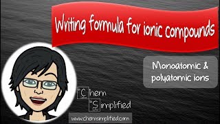 How To Write Formula For Ionic Compounds Free Course Limited Time - Dr K
