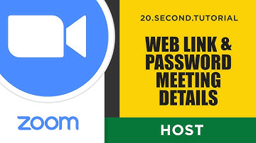 URL hyperlink and password details in Zoom – Host Zoom Tutorial #7