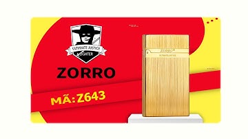 Bật lửa xăng đá phay xước | quẹt zorro độc lạ chính hãng Z643 | AMBE.VN