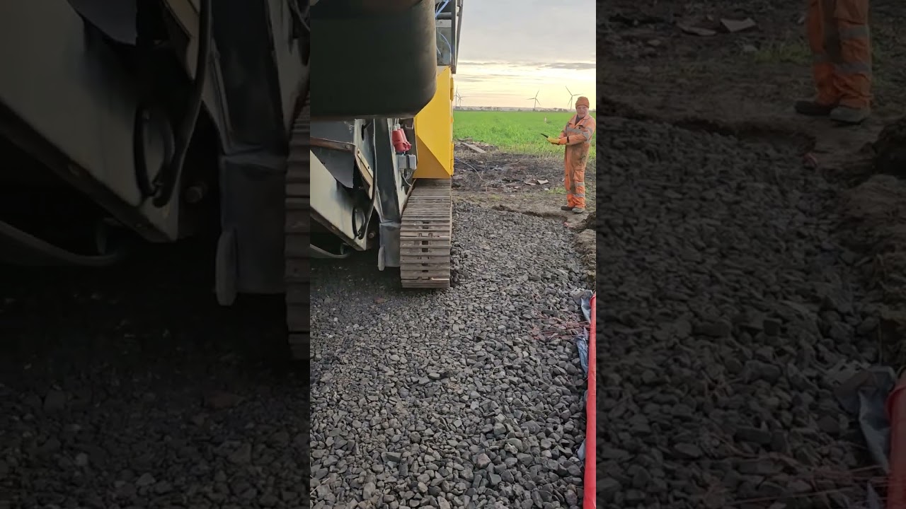 Mobile concrete crushing machine at Level Best Concrete Flooring