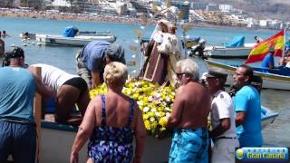 Procesión maritima, playa Las Canteras, Virgen del Carmen 2013