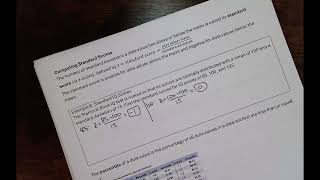 Quantitative Literacy 6C Example #6 Standard Scores