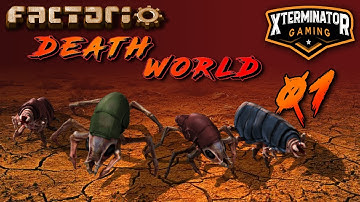 Factorio Deathworld with Rampant Mod EP1: The Rush & Confusion! - (Live stream foootage).