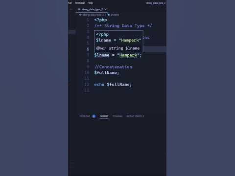 PHP Tutorial: String Concatenation - Part -9 #shorts #phptutorial - YouTube