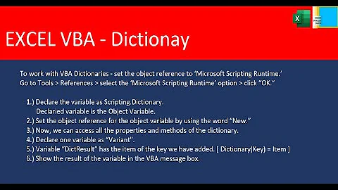 Excel VBA Dictionary