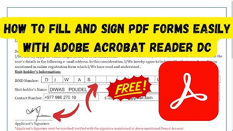 How to Fill and Sign PDF Forms Easily with Adobe Acrobat Reader DC ?