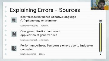 Error Analysis on EFL Learner’s Pronunciation and Grammar | Final Test Presentation