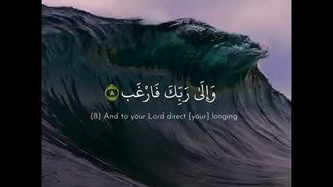 القرآن الكريم  بصوت جميل (سورة الشرح)