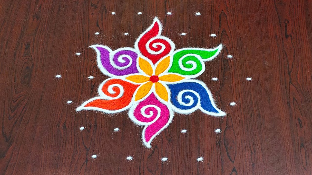 7×4dots beautiful sankranti special rangoli 🌹🌷|easy sankranti rangoli|Pongal kolams#Rang Kaa Rangoli