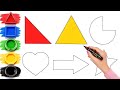 "How to Draw &amp; Paint Shapes for Kids 🎨✏️ | Learn Circle, Square, Triangle &amp; More for Toddlers"