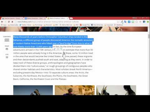 Using Google Doc and Easy Bib For Research