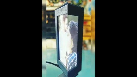 Customized wooden ED Table Lamp with 4 Personalized Photo Frame Rotating for any functions.