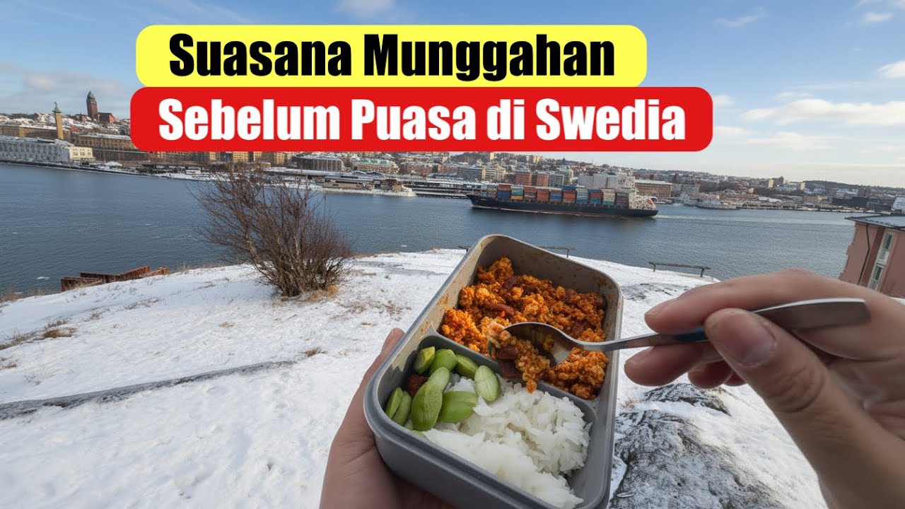 Munggahan Makan Siang di Bukit Salju Sebelum Bulan Puasa di Swedia
