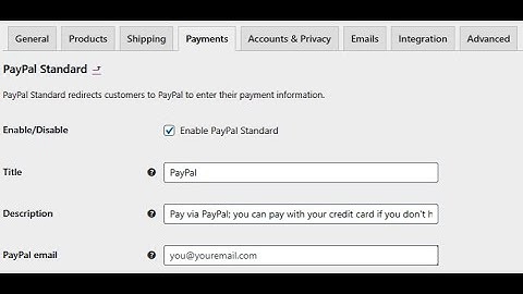 How to restore standard paypal in WooCommerce?