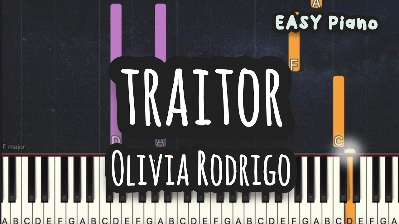 Olivia Rodrigo - traitor (Easy Version) Sheets by C Piano