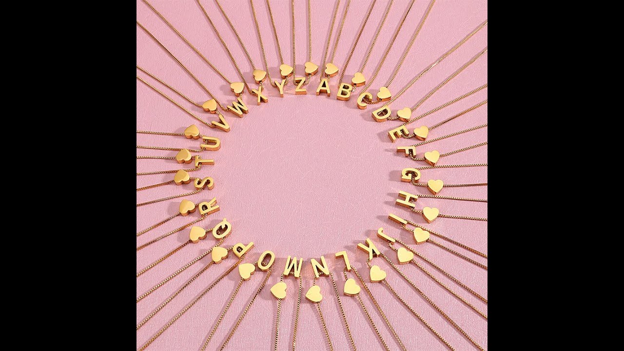 Cute Heart Initial necklace OSVEEZIE