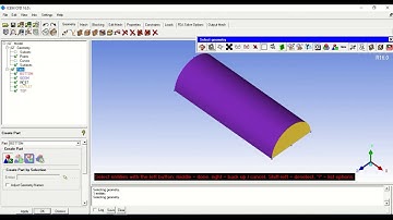 How to make Half Pipe or Half Cylinder Geometry using ANSYS ICEM CFD 16.0 by ahfa experto.