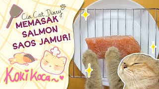 Kucing Memasak Salmon Saus Jamur - Koki Koca - Ep 02